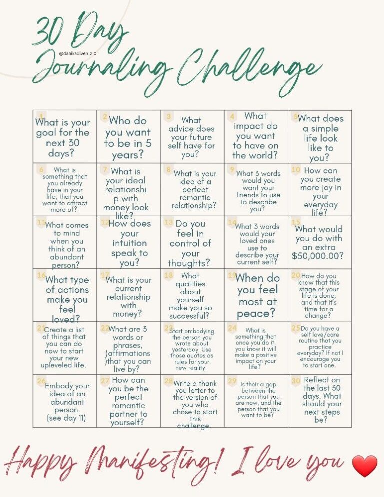 30 Day Manifestation Challenge