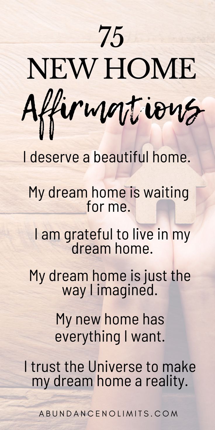 Affirmations for Manifesting a House