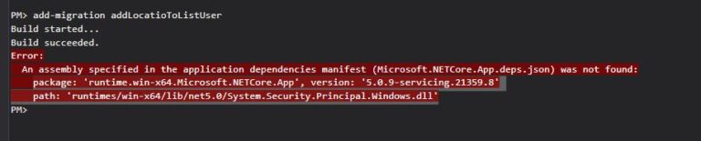 An Assembly Specified in the Application Dependencies Manifest