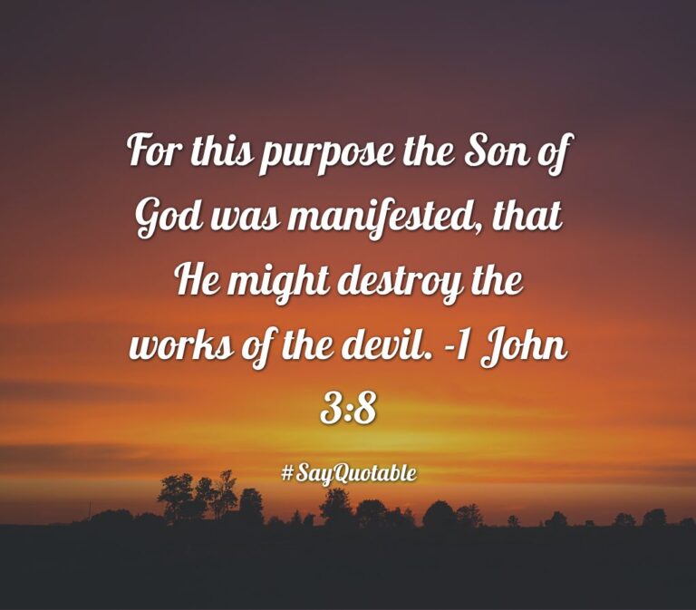 For This Purpose was the Son of God Manifest