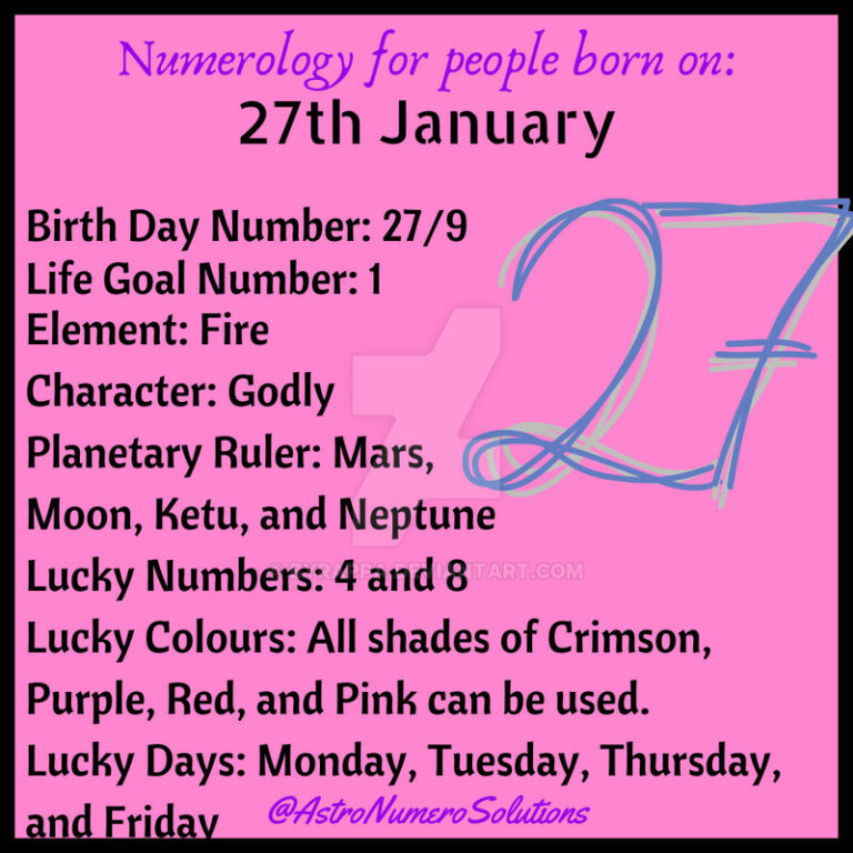 Numerology Born on the 27Th