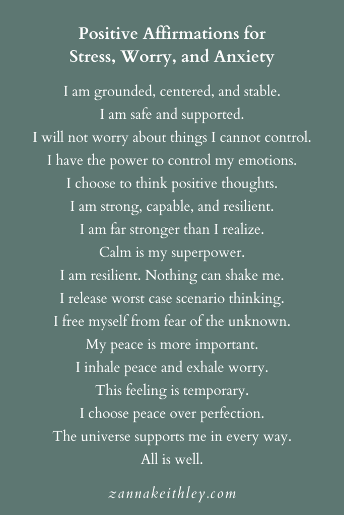 Positive Affirmations for Stress And Anxiety