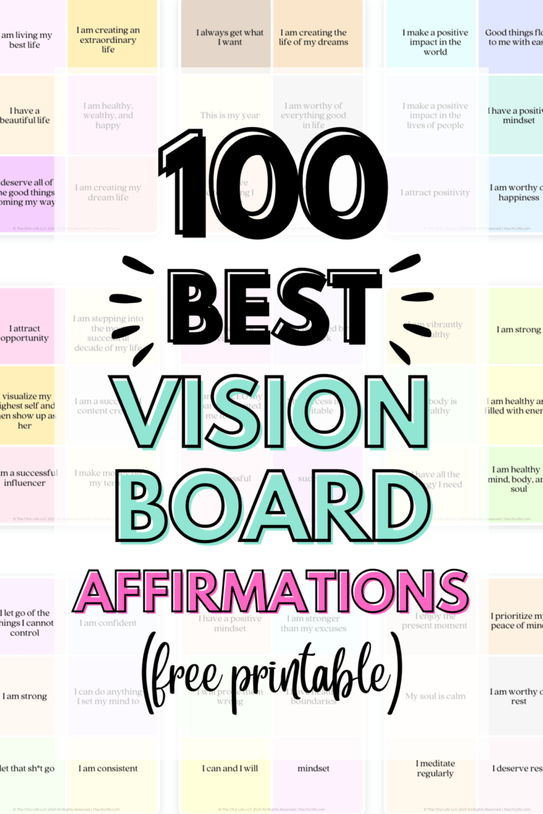 Positive Affirmations for Vision Board