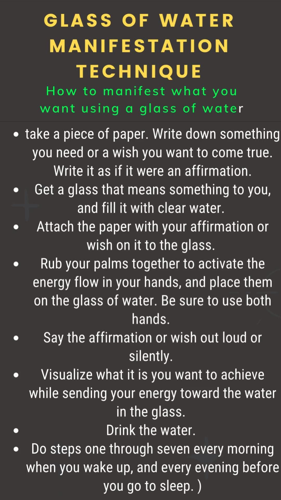 How to Manifest With Water?